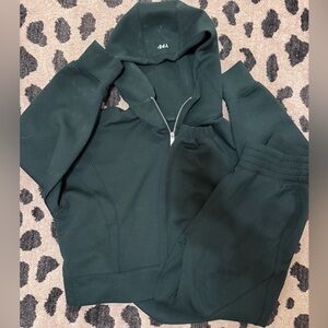 Abercrombie & Fitch YPB Set - Hunter Green - Hoodie M - Joggers S Short